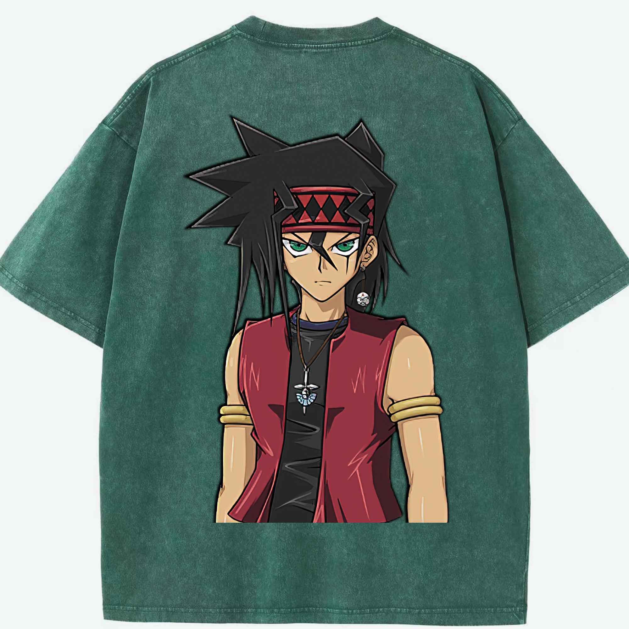 （画像用） 遊☆戯☆王 Yu-Gi-Oh! 綿100% ヴィンテージ風 半袖Tシャツ（背面プリント）